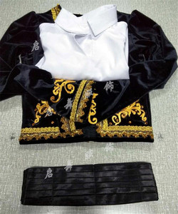 Nuova <span class=keywords><strong>Giacca</strong></span> da Ballo per <span class=keywords><strong>Uomo</strong></span> in <span class=keywords><strong>Velluto</strong></span> Nero Attraente Stile Bomber - Product Image 4