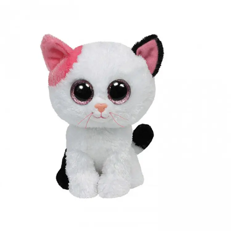 15 см милые большие глаза Белый Кот плюшевые игрушки для детей подарок