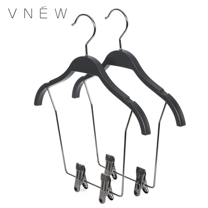 eco-friendly receyled plastic baby kids coat hanger with clips