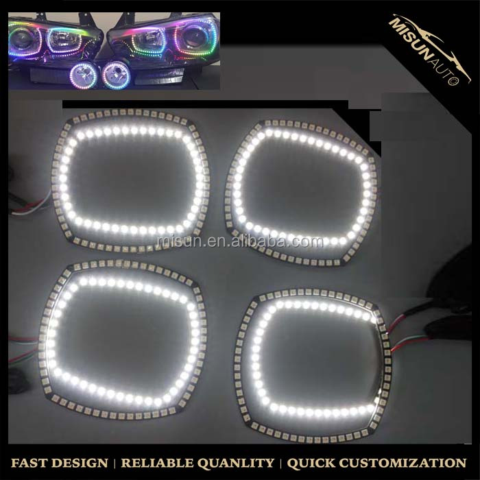 2011-14 Dodge Charger S-RGB de Múltiples Cambio de Color Cambiante LED Faro de Halo Anillo