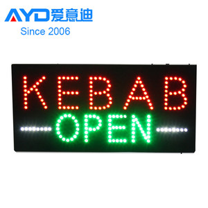 Panneau acrylique à LED, Panneau <span class=keywords><strong>ouvert</strong></span> à LED, Open <span class=keywords><strong>Kebab</strong></span> Now Cooking LED Signs - Product Image 3