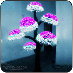 Toprex led mantar çiçek şekli metal aydınlatma dekorasyon ışık ağacı bahçe için dış mekan aydınlatması açtı