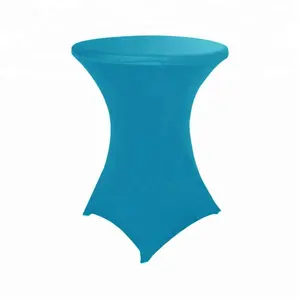 Turquoise Spandex Bistro Cocktail Bar Tafel Cover Stretch Tafelkleed Elastische Hoes Voor Outdoor