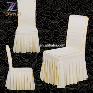 100% Polyester Material Großhandel Restaurant Stuhl Abdeckung China Fabrik Verkauft Hochzeit Elastizität Hotel Bettwäsche Hochzeit Stuhl Tuch