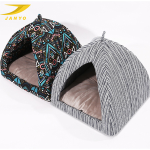 <strong>Comfortable</strong> <strong>Soft</strong> Canvas Triangle <strong>Dog</strong> <strong>House</strong> Cut <strong>Dog</strong> <strong>House</strong> Warmly Printed Pet <strong>Dog</strong> <strong>House</strong> for Rest - Product Image 1