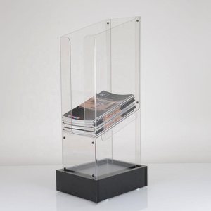 ถังขยะอะคริลิคสำหรับใส่กระดาษ A4ชั้นโชว์หนังสือพิมพ์แบบตั้งได้ - Product Image 6
