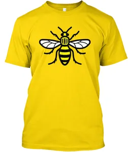 Оптовая продажа хлопковых футболок с принтом Манчестер пчела