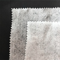 Vente en gros de tissu non tissé en polyester recyclé Spunlace, accessoire d'entoilage de vêtement respirant de style croisé