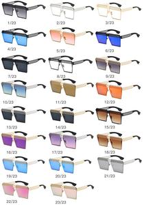 Jaspeer grande sunglass cuadrados malla hueco gafas de sol baratas Unisex espejo plano colorido gafas de sol polarizadas - Product Image 6