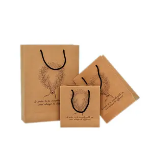 custom corel draw design brown craft a3 a5 size paper bag with handle