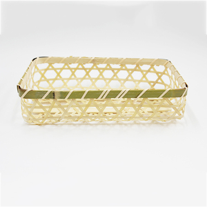 Modern Eco-Friendly Bamboo <strong>Basket</strong> Woven Hand Made <strong>Square</strong> Storage <strong>Basket</strong> for Home - Product Image 5