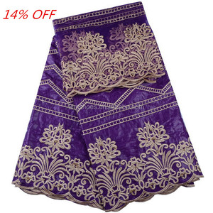 1303 Dentelle <span class=keywords><strong>Bazin</strong></span> Blanche 5 Yards et Dentelle Française 2 Yards, <span class=keywords><strong>Robe</strong></span> Broderie <span class=keywords><strong>Bazin</strong></span> Africaine, Tissu Africain - Product Image 3