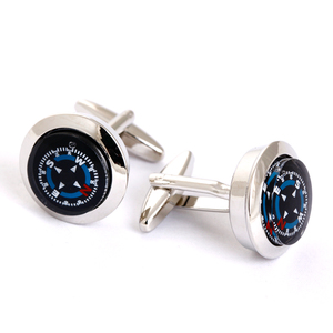 Functional Black Compass Cuff link High Quality Shirt Cufflinks Men