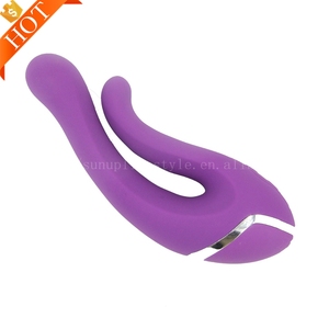 Caja personalizada gratis-Mujeres Rotación de 360 grados Phsically Clitoris Gemini G-Spot Vibrador Extremos dobles Práctico juguete sexual Mujeres