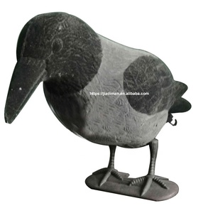 Disegno speciale grigio nero ful corpo floccato plastica raven flambeau <span class=keywords><strong>crow</strong></span> decoy decorazione del giardino corvo - Product Image 4