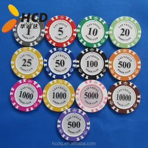 新赌场塑料令牌定制粘土贴纸扑克芯片专业芯片