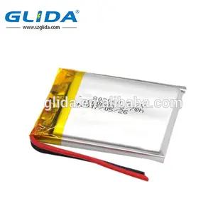 Pequeño 3,7 V 1000mAh batería de Lipo de litio polímero de la batería 803040