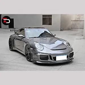 2009-2013 kualitas sempurna GT3 Bumper depan Upgrade 991 GT3 gaya Body Kit kualitas tinggi FRP 1 Set ZD untuk Porsche 911 997 Body Kit