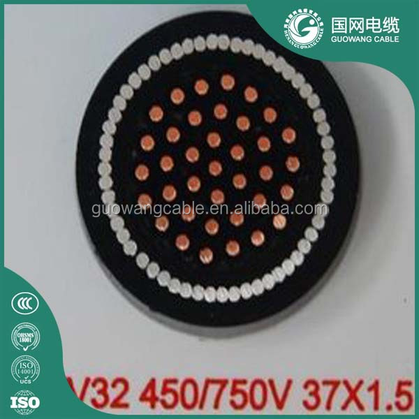 Télécommunications CU/PVC/Tressé Fil De Cuivre Écran/PVC Câble De Commande KVVP 2.5 35mmsq Câble