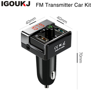 BT Lecteur MP3 Mains Libres <span class=keywords><strong>Voiture</strong></span> Kit + Double USB Chargeur + Transmetteur FM avec USB MP3 LCD Chargeur De <span class=keywords><strong>Voiture</strong></span> - Product Image 1