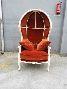 <span class=keywords><strong>Chaise</strong></span> française en <span class=keywords><strong>bois</strong></span> sculpté <span class=keywords><strong>blanc</strong></span>, <span class=keywords><strong>chaise</strong></span> vintage en forme d'œuf - Product Image 1