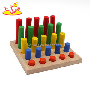 Haute qualité 14 pcs bébé apprendre à l'aide combinaison en bois montessori <span class=keywords><strong>puzzle</strong></span> pour 3 + âges W11B172 - Product Image 2