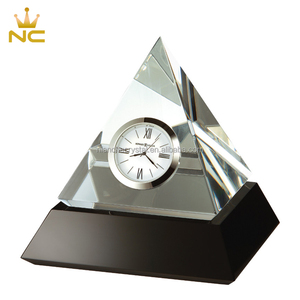 Đồng Hồ Kim Tự Tháp Bằng Pha Lê K9, Màu Đen Trong Suốt, Quà Lưu Niệm - Product Image 3