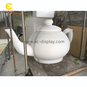 Escultura de tetera gigante personalizada tienda de exhibición visual merchandising accesorios decorativos para tazas - Product Image 1
