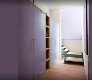 Armario de Pared de Melamina MDF, Nuevo Modelo, Diseño <span class=keywords><strong>Interior</strong></span> Moderno para Dormitorio, Hecho en China - Product Image 6