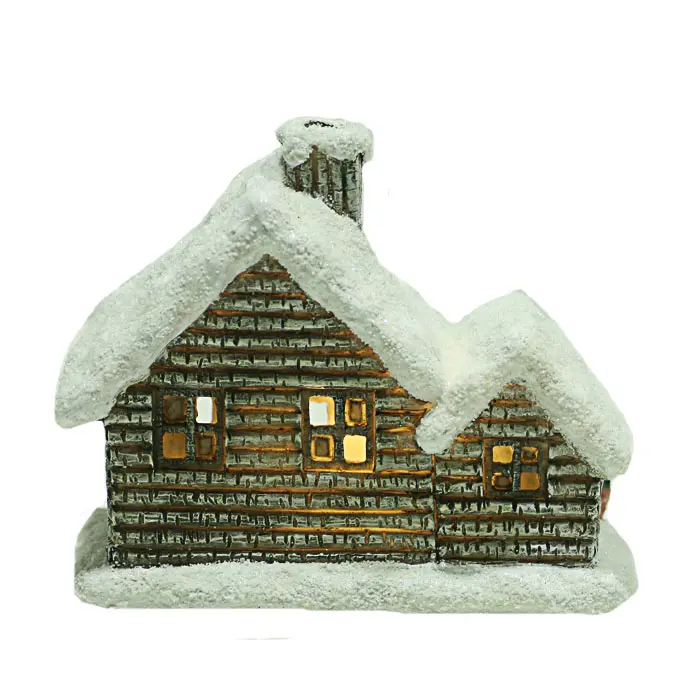 Little lighted snow christmas village houses