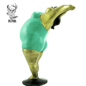 Nouveau produit sculpture en métal moulé sculpture en bronze sculpture <span class=keywords><strong>yoga</strong></span> fat lady à vendre - Product Image 5