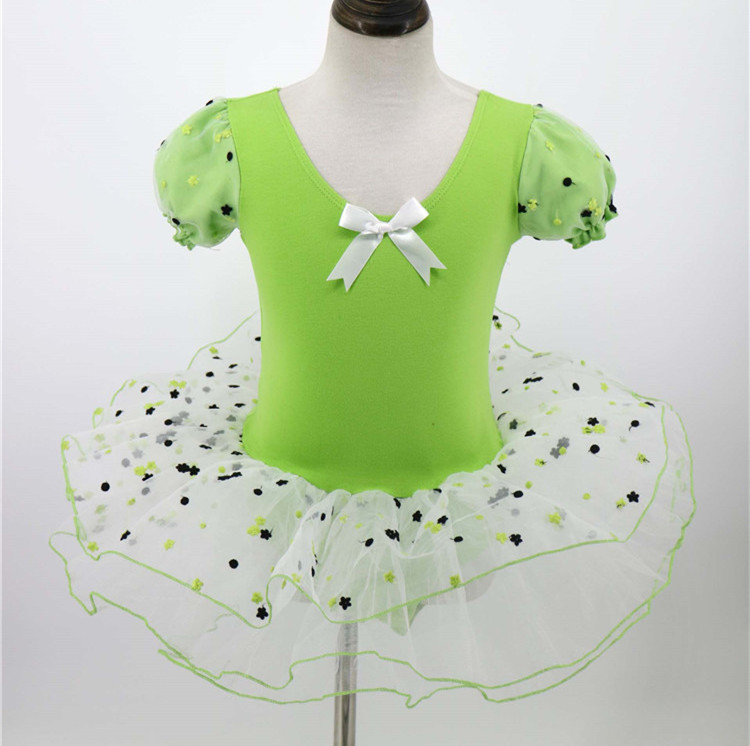 Td00036 Wholesale Ballet School Girls Green Kids Dance Wear Green Ballet Costumes