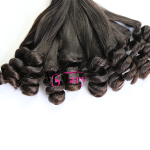 Hair Manufacture Wholesale 12A Grade Double Drawn Cuticle Aligned Rose Curl Virgin Indian Funmi Human Hair