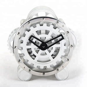 <span class=keywords><strong>Reloj</strong></span> <span class=keywords><strong>de</strong></span> <span class=keywords><strong>mesa</strong></span> con engranaje <span class=keywords><strong>antiguo</strong></span>, diseño alemán HY03C40 - Product Image 4