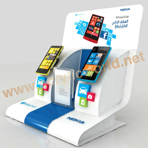 China Factory Acrylic Mobile Cell Phone <b>Tablet</b> Cellphone Display <b>Stand</b> Phone Accessories Display Shelf - Product Image 2