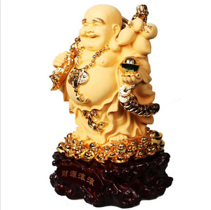 Statue de <span class=keywords><strong>bouddha</strong></span> chinois fengshui, grande statue de <span class=keywords><strong>bouddha</strong></span>, couleur or 24k, porte-bonheur - Product Image 4