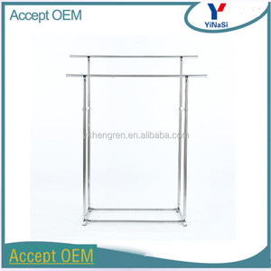 Appendiabiti a Doppio Palo in Acciaio Inossidabile / Stender Appendiabiti / Portabiti - Product Image 2