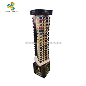 Sunglasses Counter Display Stand Color Corrugated Paper Box Sunglasses Cardboard Display Counter Stand For Sunglasses