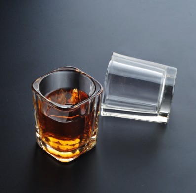 K-6050 Custom Logo Promotional Square Shot Glass With Printing For Souvenir Gift Mini Square Shot Glass