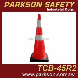 PARKSON SÉCURITÉ Taiwan Noir Base Deux <span class=keywords><strong>3M</strong></span> Bande Réfléchissante Trafic Accident Contrôle Routier Cône TCB-45R2