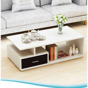 <span class=keywords><strong>Table</strong></span> <span class=keywords><strong>basse</strong></span> en verre moderne et luxueuse en bois avec mélamine, meubles de maison pour le salon - Product Image 3