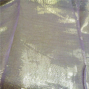 Abito di natale moda 100% tessuto di seta <span class=keywords><strong>Lurex</strong></span> Jacquard con tocco metallico oro - Product Image 6