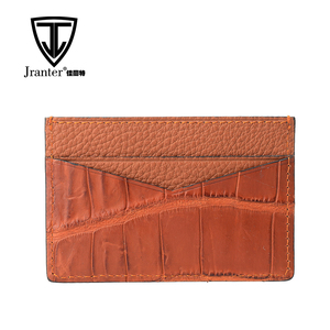 Para Hombre Logotipo Personalizado Portatarjetas de la Cartera de Tarjeta de Cuero de Lujo Del <span class=keywords><strong>Cocodrilo</strong></span> 100% <span class=keywords><strong>Nilo</strong></span> - Product Image 2