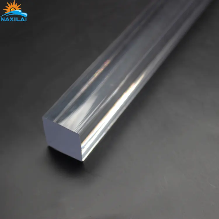 Naxilai Manufacture High Clear Square Acrylic Rods Led Lighting Acrylic Rod Customize Acrylic Rod Extrusion Plastic Bar