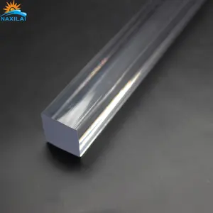 Naxilai Sản Xuất Cao Rõ Ràng Vuông Acrylic Thanh Dẫn Ánh Sáng Acrylic Rod Tùy Chỉnh Acrylic Rod Đùn Thanh Nhựa