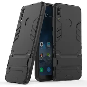 适用于华为Y7 2019的2019新款Kickstand装甲保护套，适用于华为y7 Prime 2019保护套的支架手机后盖
