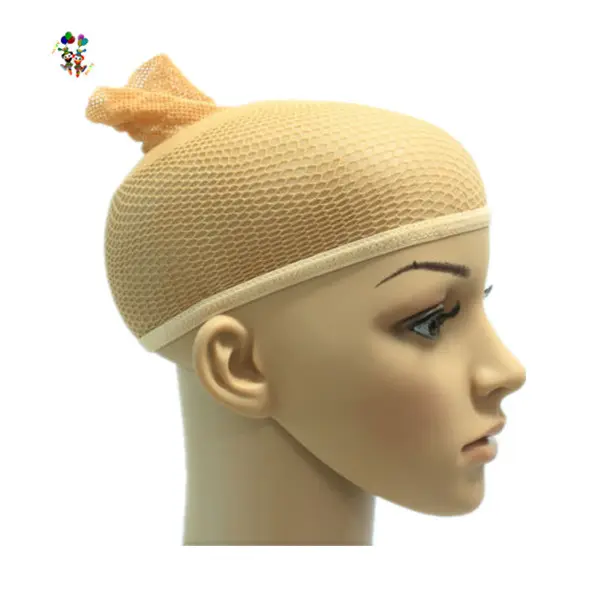 Cappellini per parrucca in rete elasticizzata in Nylon elastico Snood di colore Beige HPC-0107