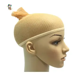 Beige Color Snood Elastic Nylon Net Stretch Mesh Wig Caps HPC-0107