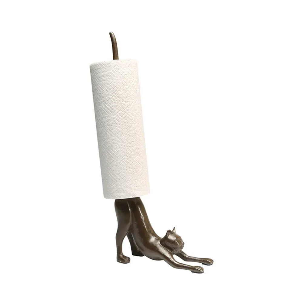 Home Ornaments Cat Paper Towel Holder