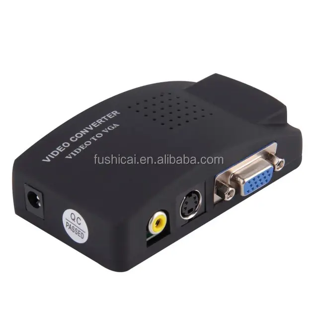 AV to VGA/Video to VGA Adapter Converter USB Monitor with RCA Output Plastic Material 12-Month Warranty